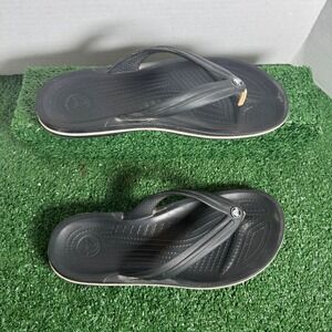 Crocs Classic Black Flip Flops Thong Sandals Men Women Size 9 11